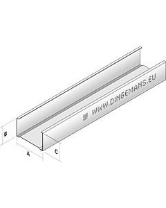 Dingemans C-plafondprofiel C60/27 lengte 300 cm