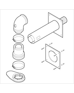 Remeha geveldoorvoer 100/150 mm incl.adapt