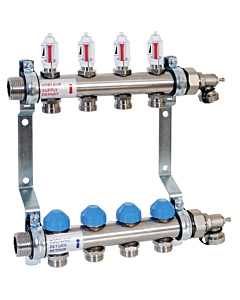 Watts rvs verdeler met autom. flowmeters HKV2013A-50-AFC  2-groeps