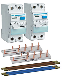 Hager Vision uitbreidingset 2x aardlekschakelaar 2P 40A 30mA kl.A