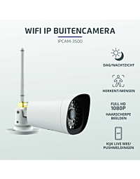 KlikAanKlikuit slimme wifi-beveiligingscamera buiten wit IPCAM-3500